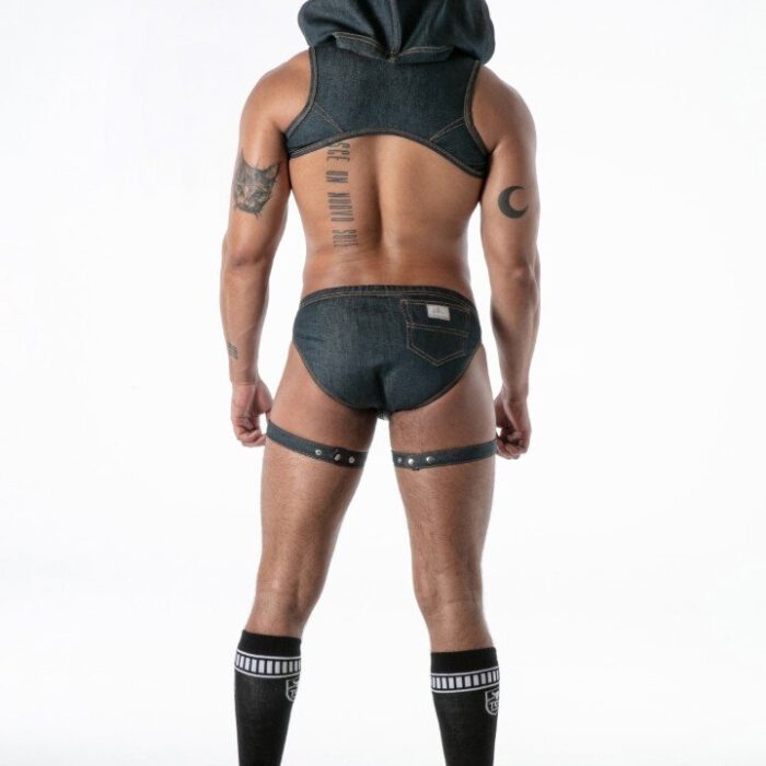 RAW DENIM HOODED HARNESS